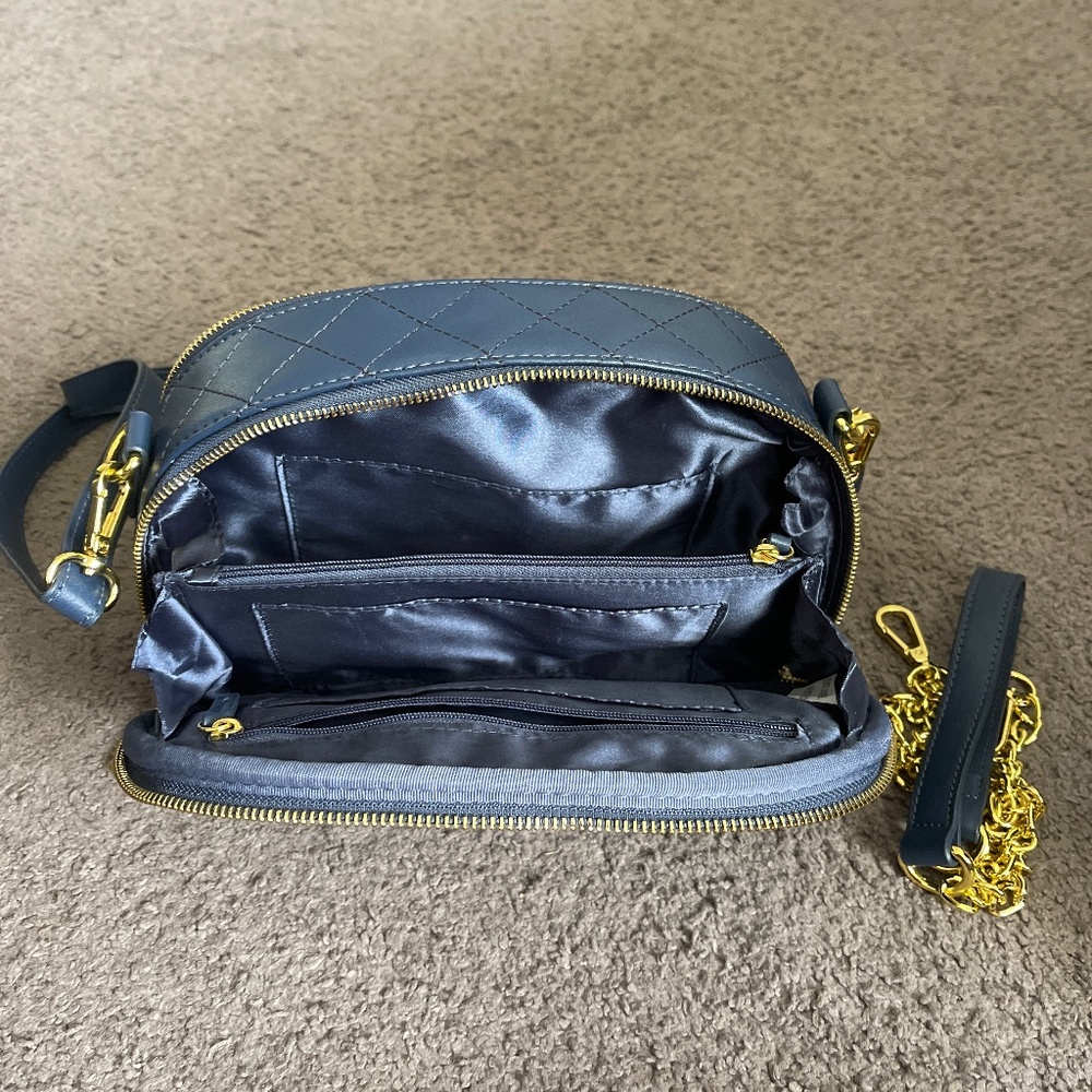 Blue Joy & Iman Shoulder Bag Crossbody Purse - Picture 3 of 4